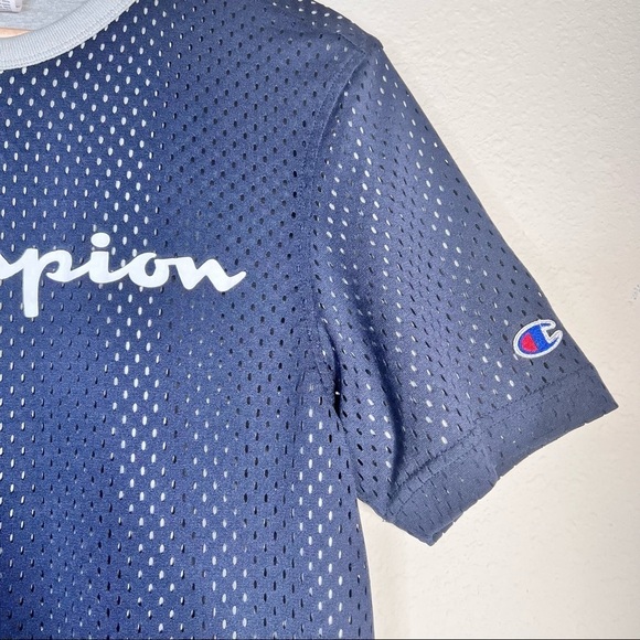 NWOT Mens Champion Reversible Mesh Tee Navy - Picture 5 of 10